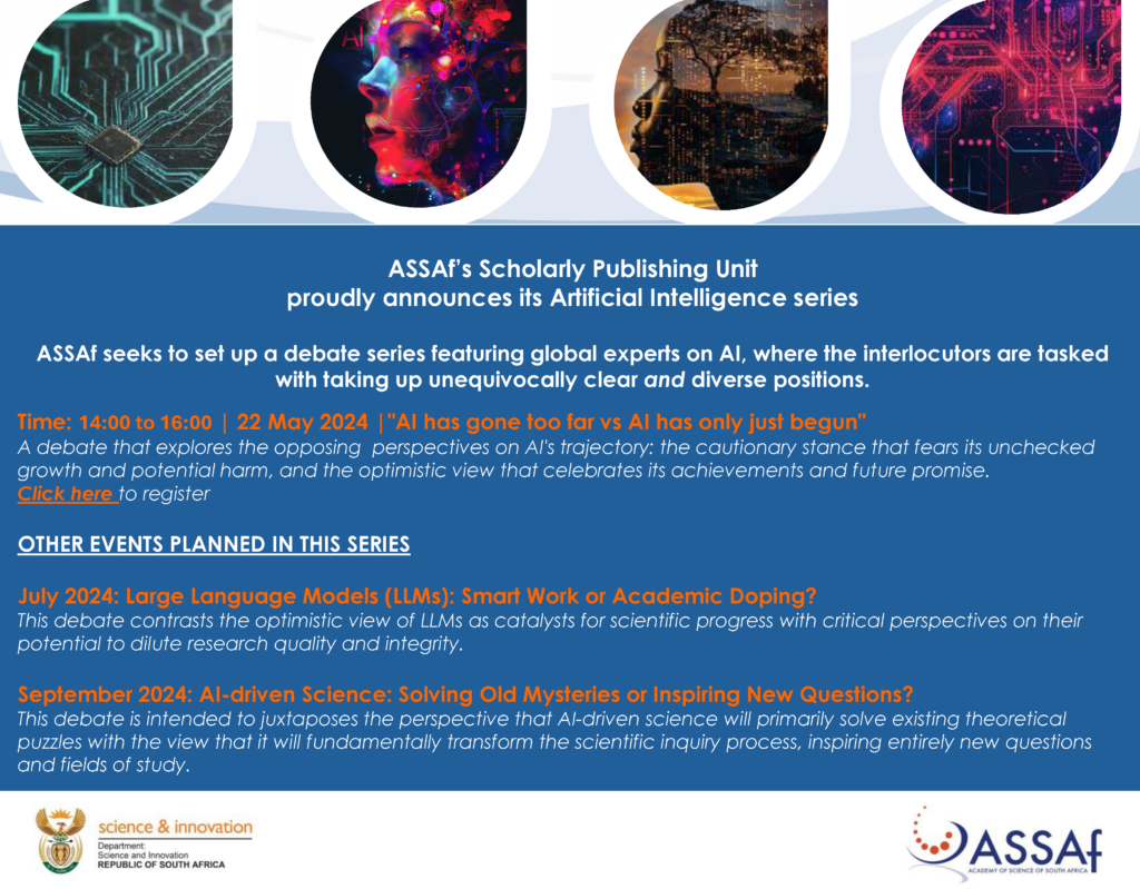 Announcement of the ASSAf Artificial Intelligence series – ASSAf